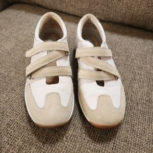 Liz Sport Leather Suede Mary Jane Shoes Size 5.5 Comfort Walking Casual